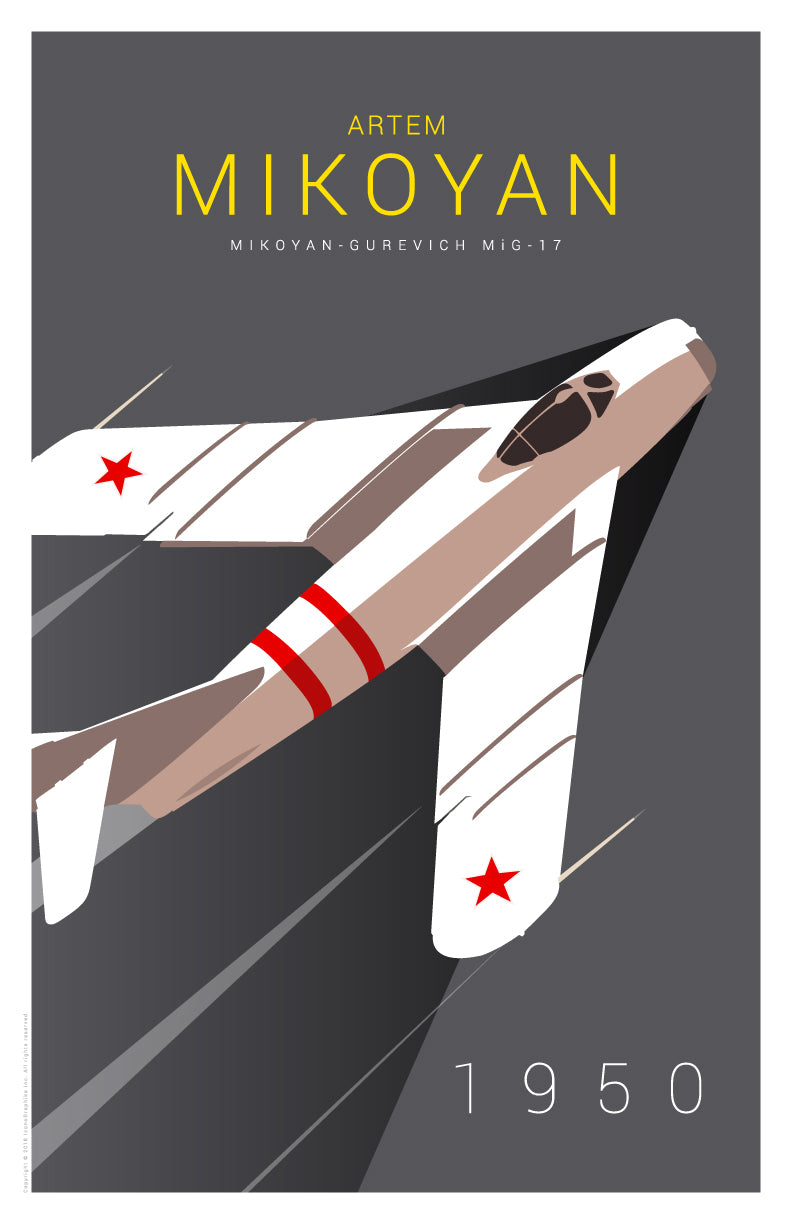 MiG-17 by Artem Mikoyan in dark gray