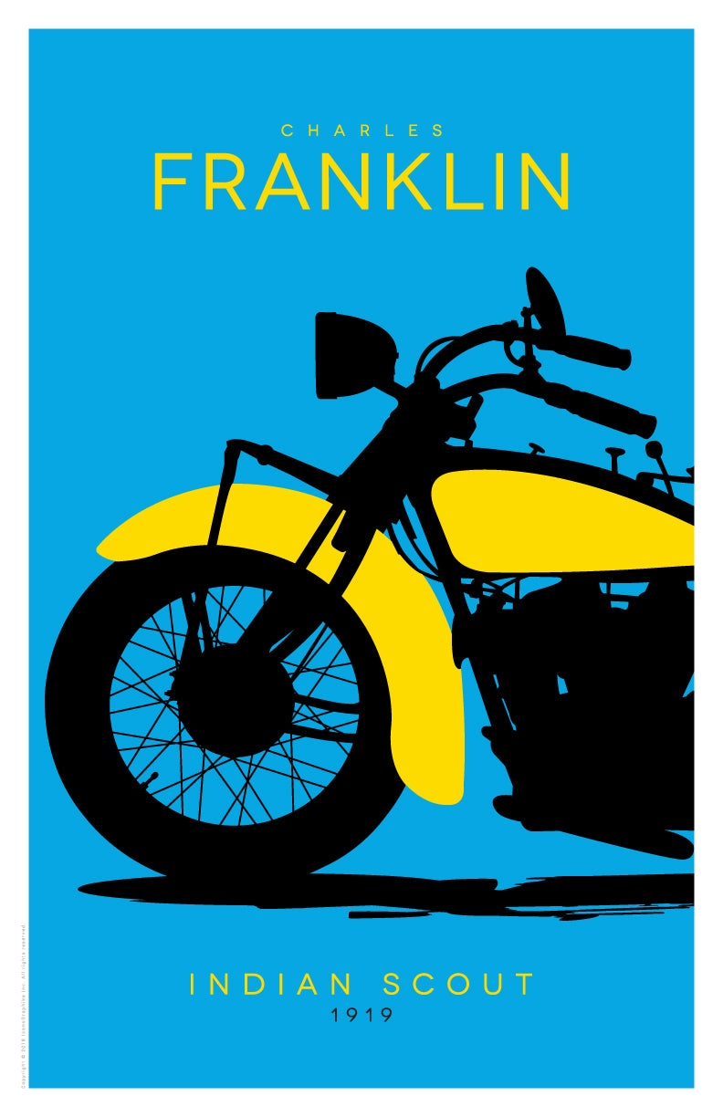 Indian Scout by Charles B. Franklin in dark blue