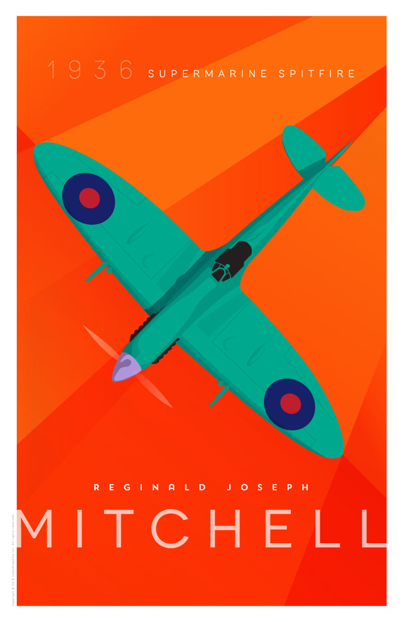 Supermarine Spitfire by R. J. Mitchell in light orange