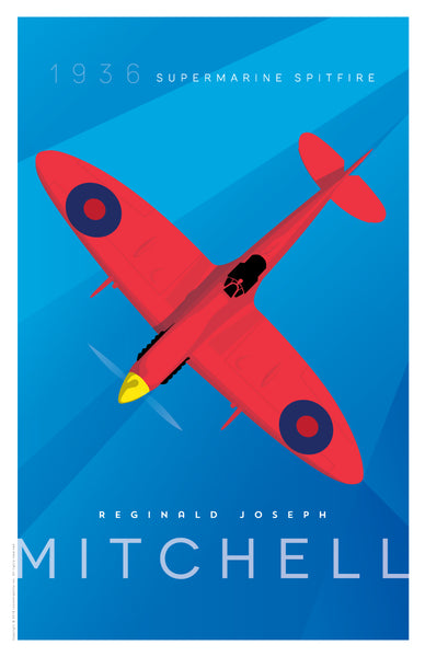 Supermarine Spitfire by R. J. Mitchell in dark blue