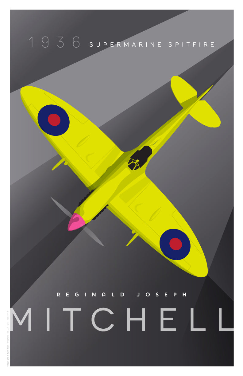 Supermarine Spitfire by R. J. Mitchell in dark gray