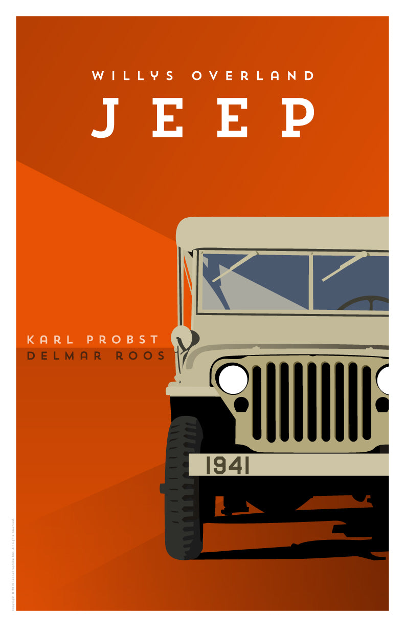 Willys-Overland Jeep by Karl Probst and Delmar Roos in dark orange