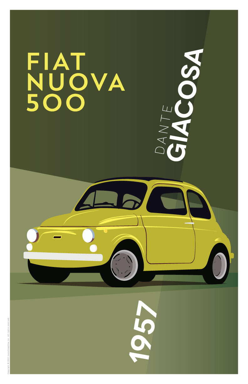 Fiat Nuova 500 by Dante Giacosa – IconoGraphika