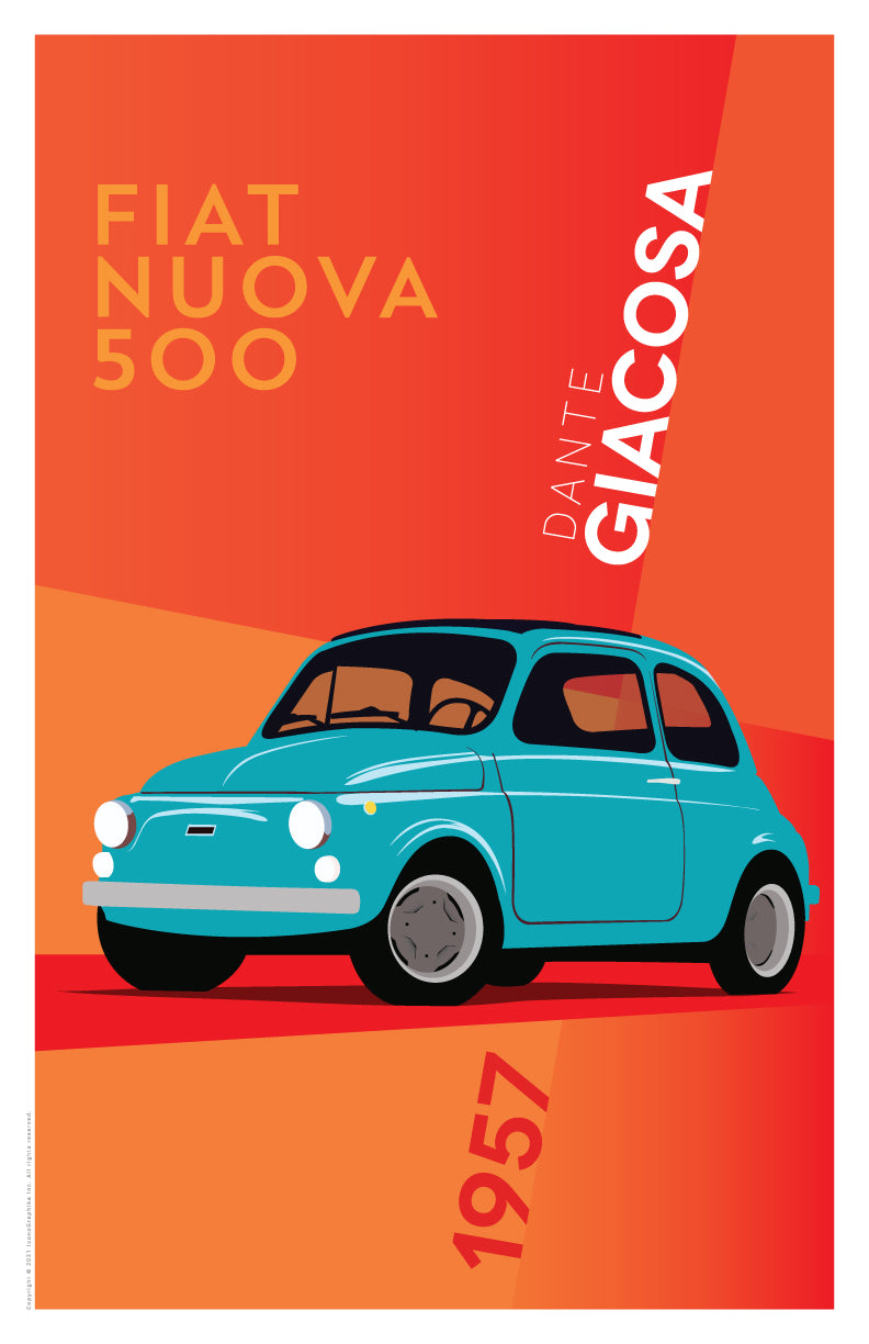 Fiat Nuova 500 by Dante Giacosa – IconoGraphika
