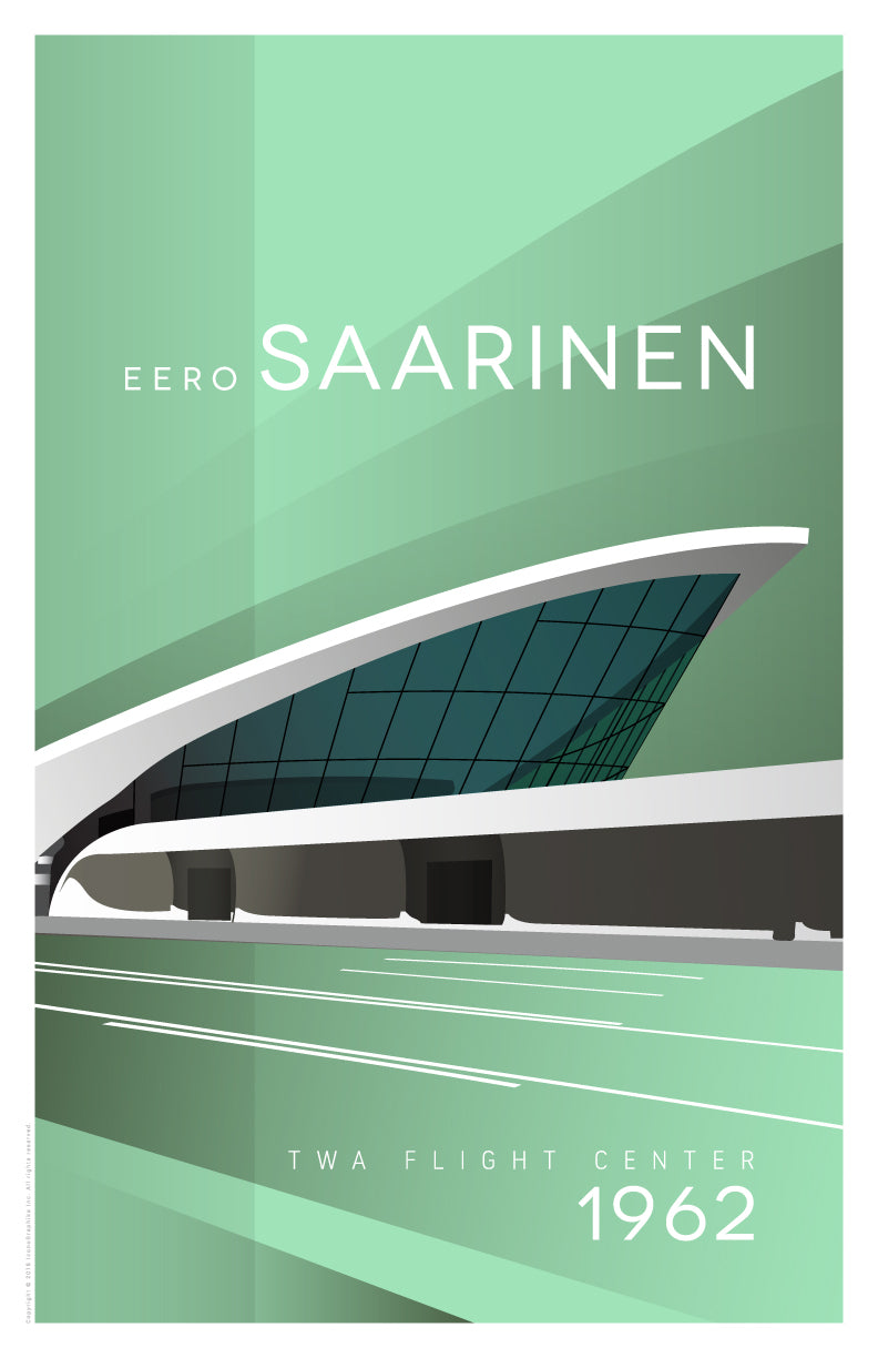 TWA Flight Centre by Eero Saarinen in dark green