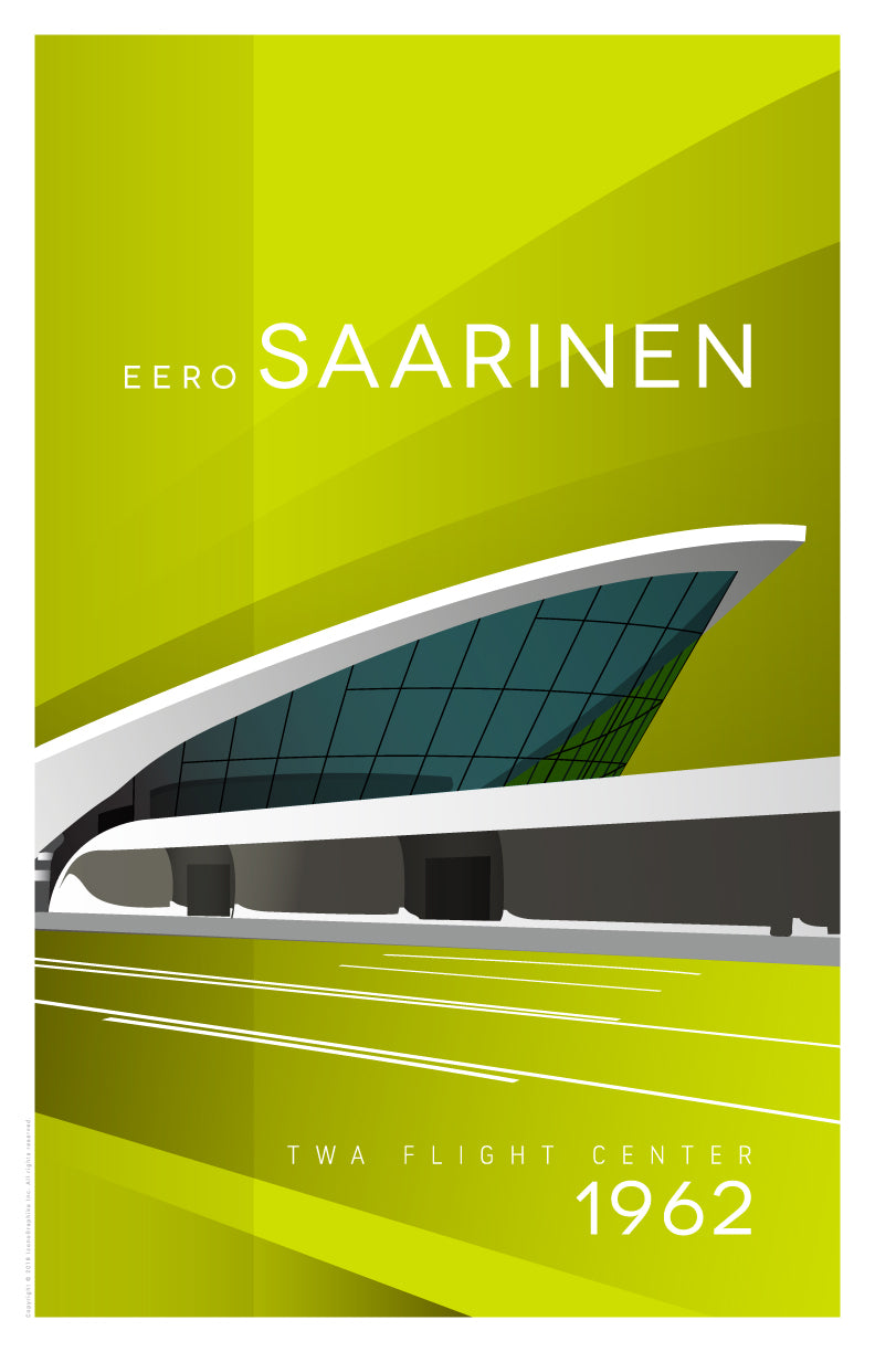 TWA Flight Centre by Eero Saarinen in light green