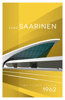TWA Flight Centre by Eero Saarinen in dark yellow