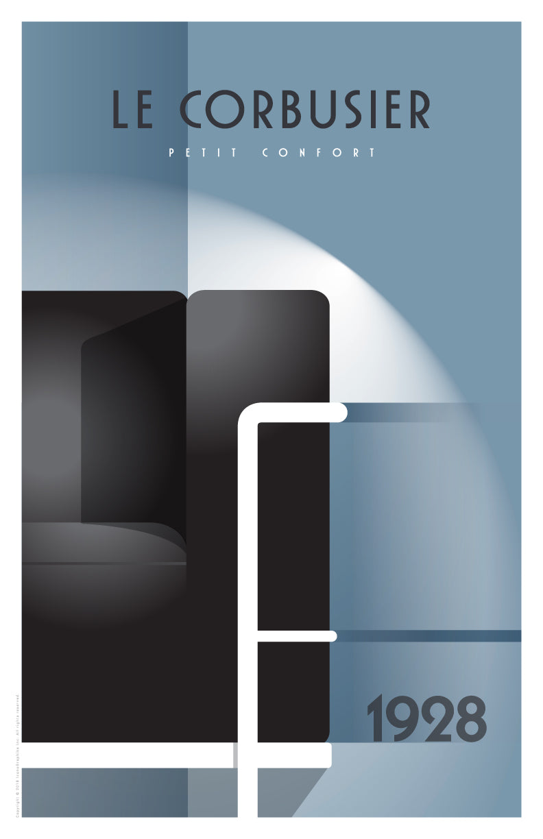 Petit Confort Club Chair by Le Corbusier in dark blue