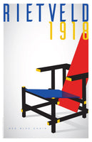 Red Blue Chair by Gerrit Rietveld in light gray