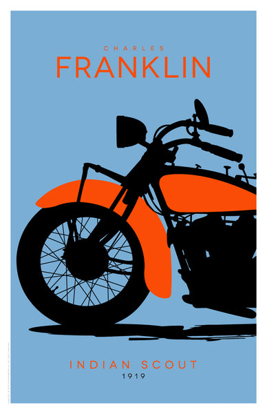 Indian Scout by Charles B. Franklin in light blue