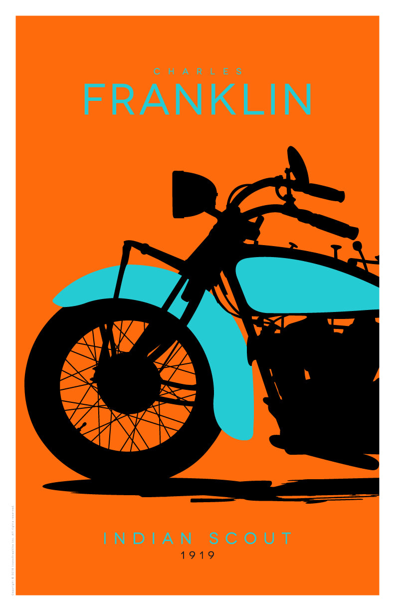 Indian Scout by Charles B. Franklin in dark orange